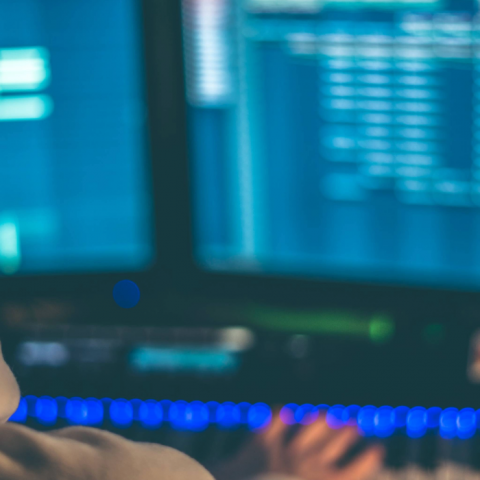 Hands at an editing workstation